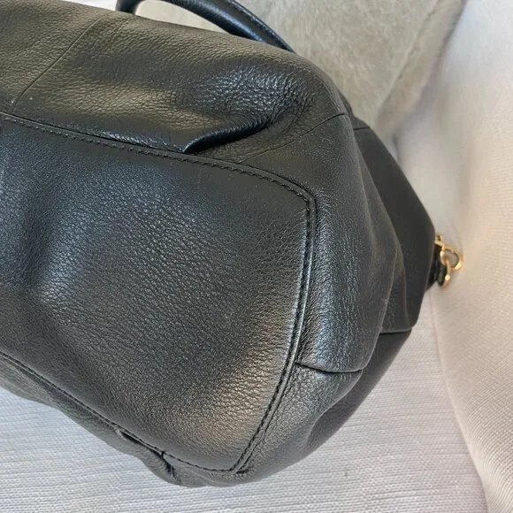 J. Crew Brompton Pebbled Leather Bag Black Shoulder Crossbody Boho - Picture 11 of 11